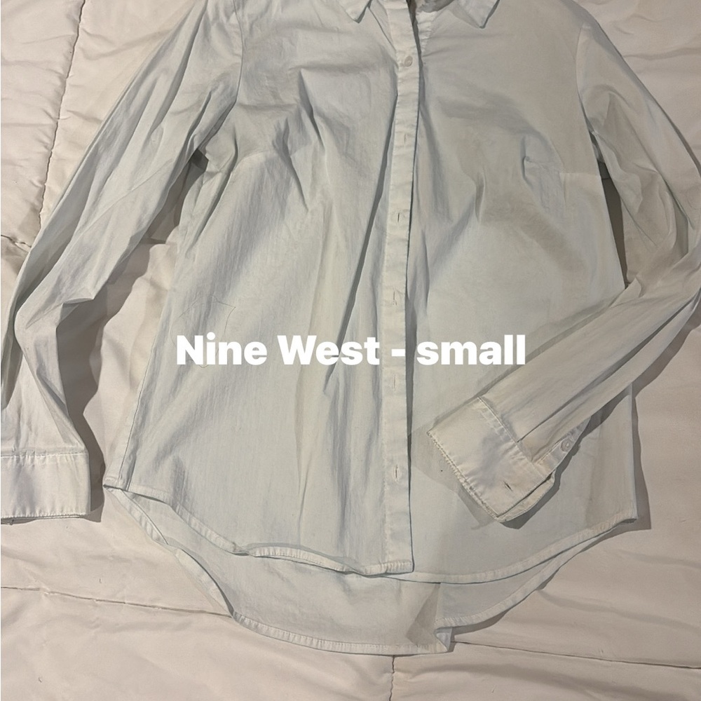Nine Women’s white Button-Down Shirt - Small